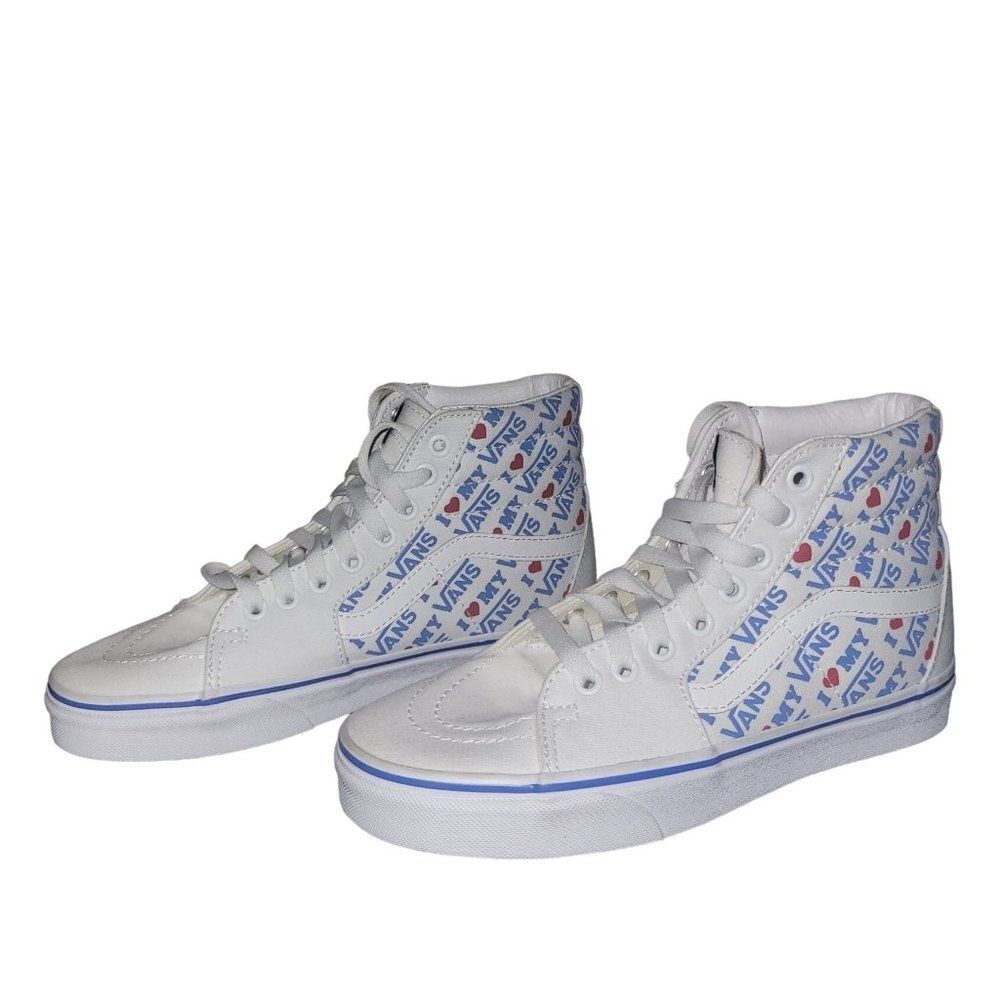 VANS UA SK8-HI I HEART WOMENS RED BLUE 7.5 / Men: 6